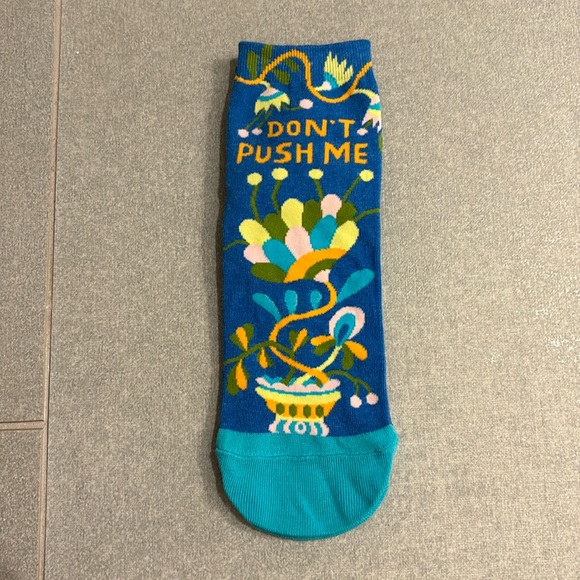 Blue Q Accessories - NWOT Blue Q “Don’t Push Me” floral ankle socks